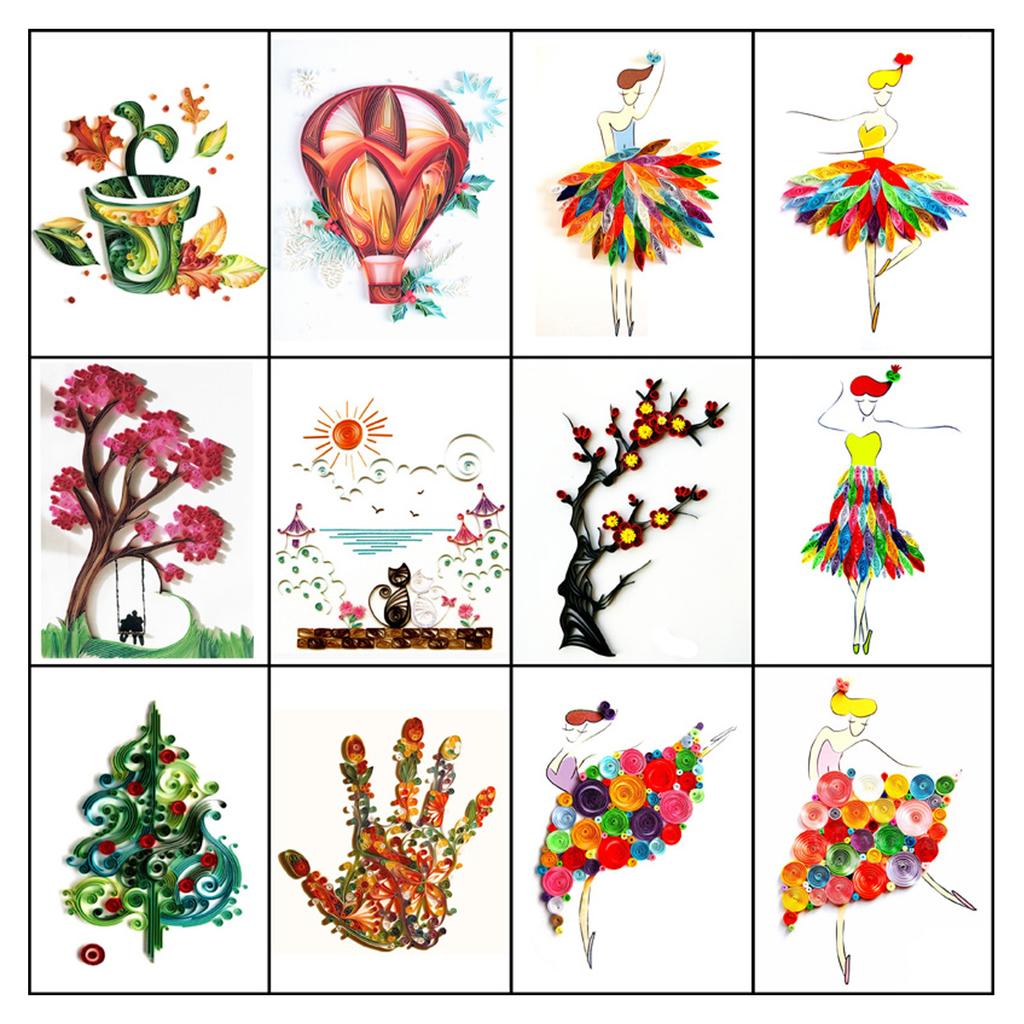 Paper Quilling Kits Complete Quilling Tools with Quilted Paper Tweezers for Beginners DIY Quilling Handicrafts Gift