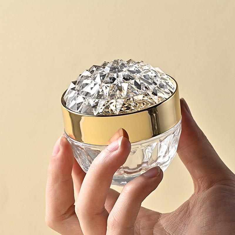 1 Stück Luxus Diamant 50G Glas Gesichtscreme Tiegel mit Deckel Acryl Kosmetiktiegel Behälter für Creme Lotion Tiegel Reise Lotion Flasche