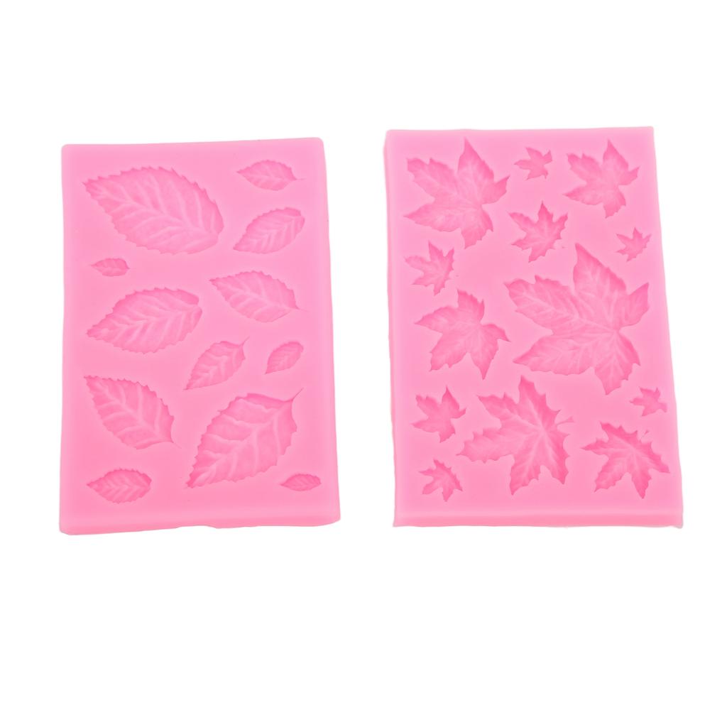 Formy Fondant Różowe Liść Liście Klonu Kształt Łatwe Czyszczenie Elastyczne Zmywalne Można Myć w Zmywarce Silikon