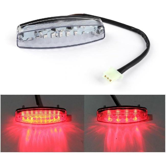 LED Rear Tail Brake Lights For 50Cc 70 Cc 90Cc 110Cc 125Cc 150Cc 4 Wheeler Taotao SunL JCL Kazuma Coolster Roketa Chinese ATVs Quad Baja Jonway