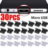 30/20/10/1PCS Soft Silicone Dust Plugs for Android Micro USB Charging Port Protector Caps Anti-dust Plugs for Samsung Laptop2