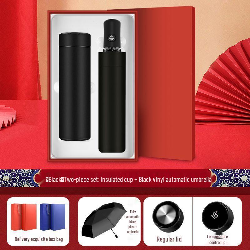 Festival-Geschenkset für Unternehmen: Bürobecher, Regenschirm, Thermoskanne, Nagelsouvenir