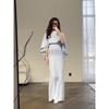 European and American 2024 Solid Color Satin Batwing Shawl Dress with Long Sleeves