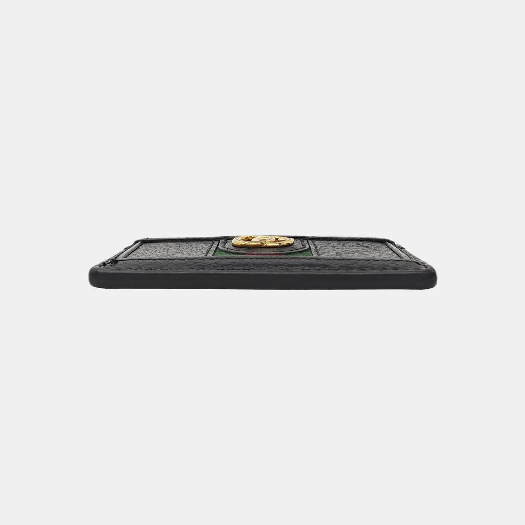 [Pre-Owned] Gucci Leather Ophidia Card Case 'Black' - Very Good #6T69GR