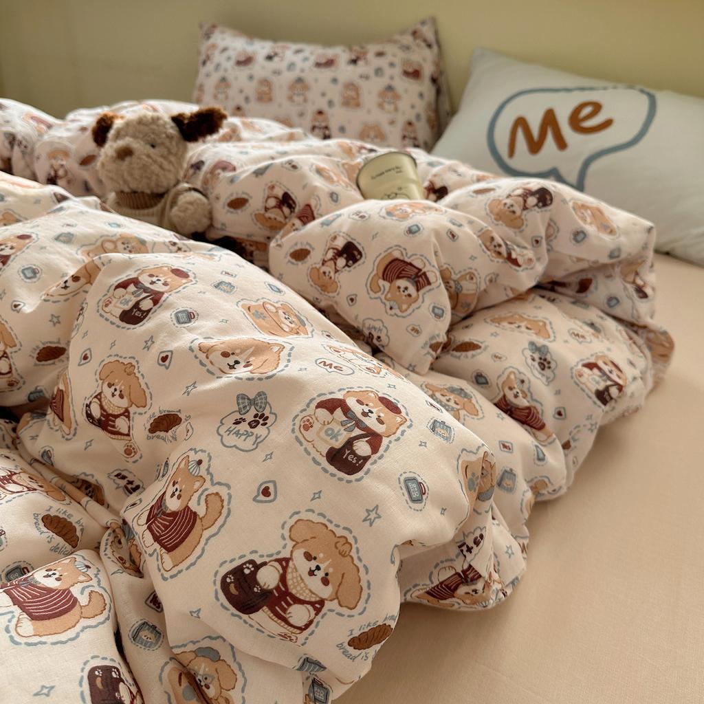 Class A Maternal And Infant Grade Double-Layer Pure Cotton Pure Cotton, Sheet Cotton Quilt Cover Student Dormitory