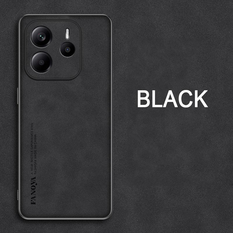 Capa traseira de silicone macio para Xiaomi Redmi Note 14 5G com toque de pele