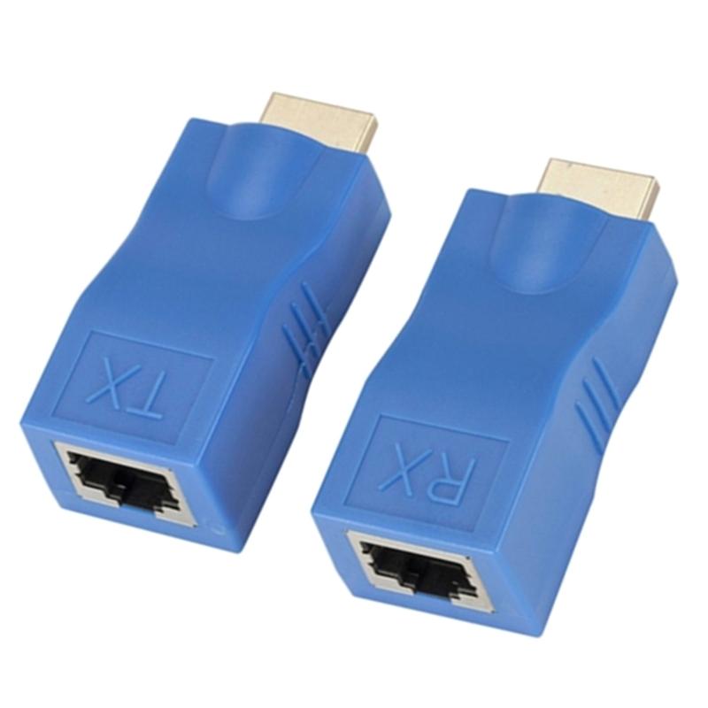 

Pair of HDTV-compatible to RJ45 Adapter Supports 1080p Extends Video Up to 30Meters with Cat5e/6 Cable Widely Used