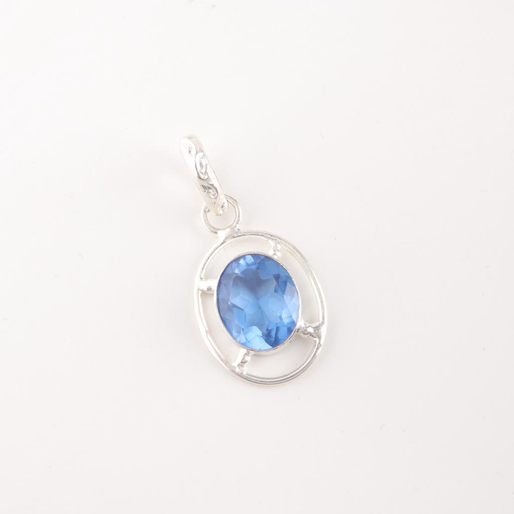 Ovaler Tansanit Edelstein 925 Sterlingsilber Schmuck Dezember Geburtsstein Anhänger PP-6-2