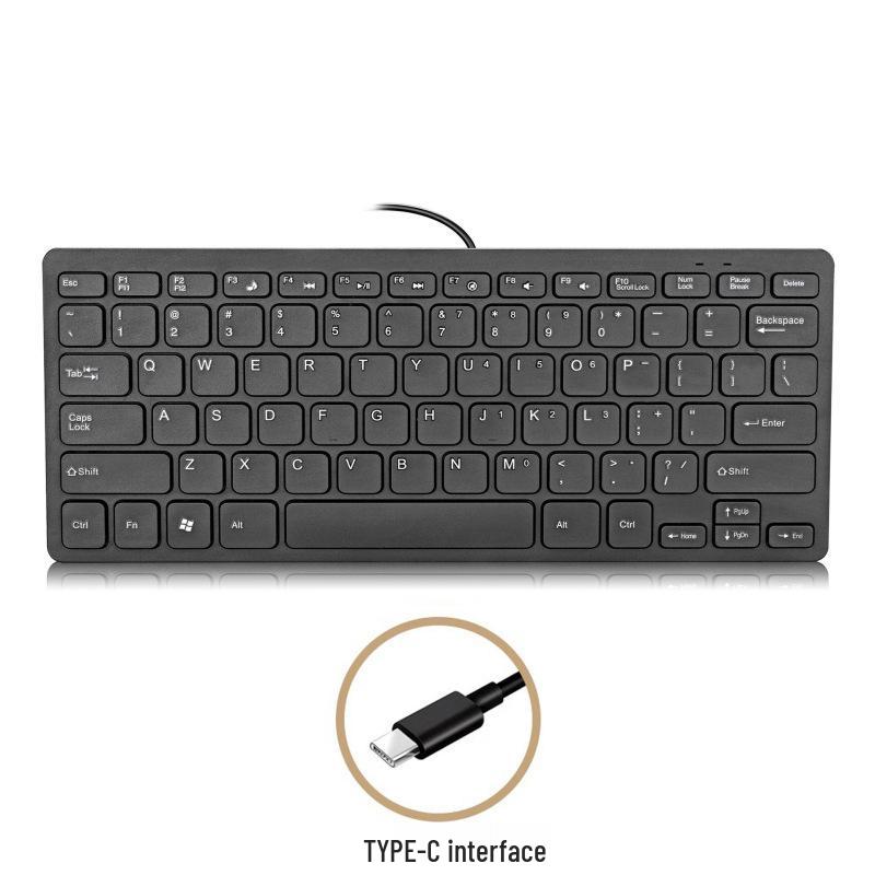 Wired Mini USB Chocolate Keyboard with Silent Keys and LOGO