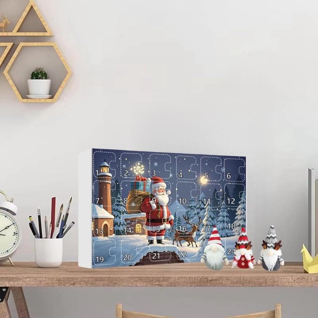 Adorable Christmas Gnome Countdown Advent Calendar Blind Box Toy Set For
