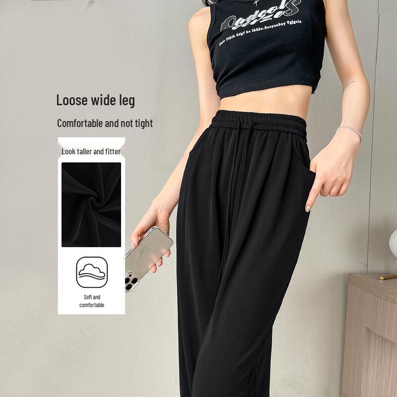 Handu Yishe Women's High-Waist Loose Wide-Leg Pants
