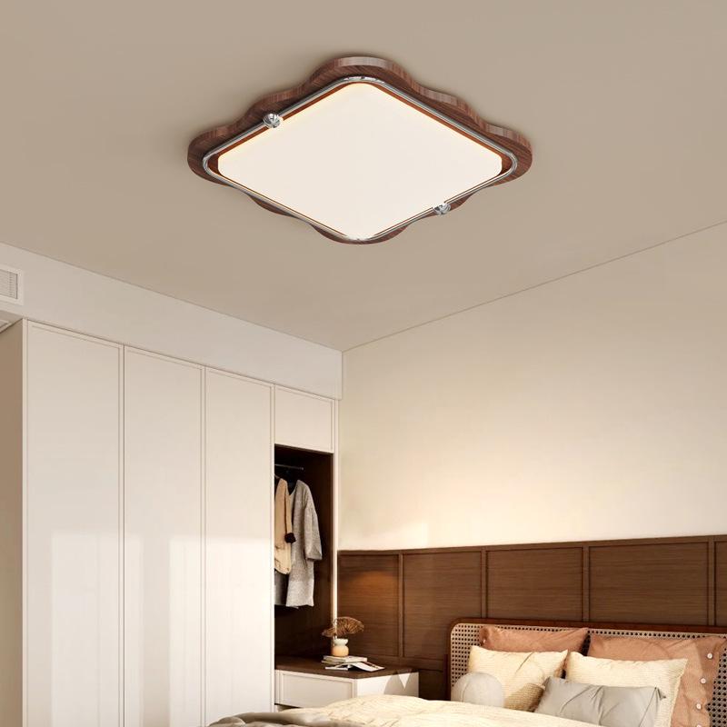 Vintage Solid Wood Eye Protection Ceiling Light for Living and Dining Rooms