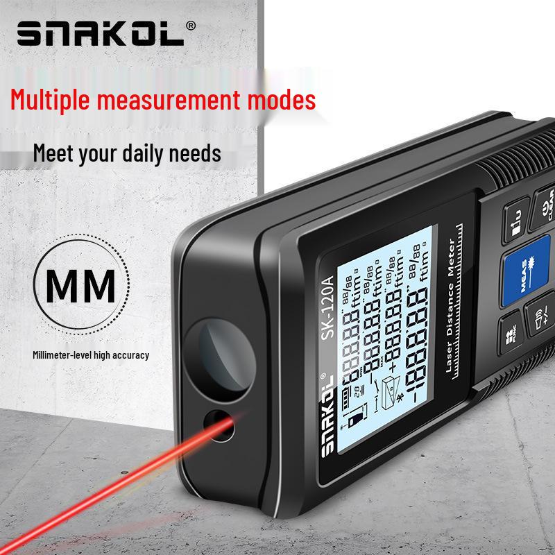 Snaike 120m High-Precision Laser Rangefinder - Infrared Electronic Measuring Tape for Room Distance Measurement