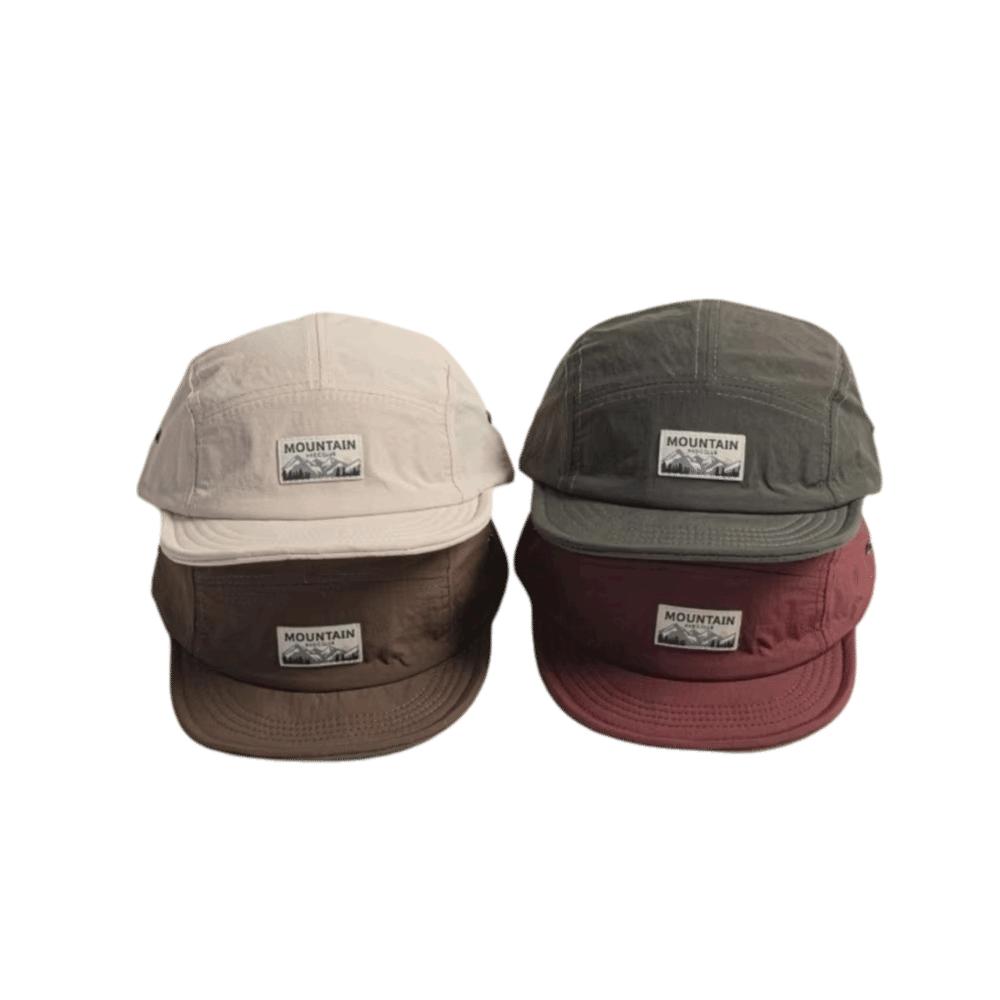 Vintage Short Brim 5 Panel Cap Quick Dry Embroidered Baseball Cap Sun Protection Adjustable Sports Running Cap Women Men