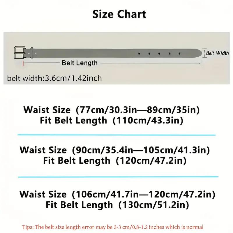 Herren Echtleder Gürtel mit Legierungsschließe - Schwerlast, Schweißresistent, Gürtel für großen Bauch - Robuster Metallschließenverschluss - Herren Accessoire