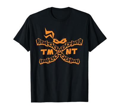 Teenage Mutant Ninja Turtles Mikey Nunchucks Logo T-Shirt