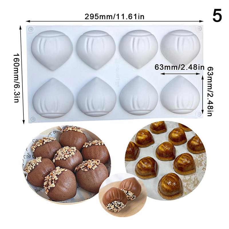 1 Stuks Ananas Peer Perzik Fruit Serie Taart Siliconen Vorm Mango Sinaasappel Bakken Mousse Vorm Aardbei Franse Dessert Mousse Vorm