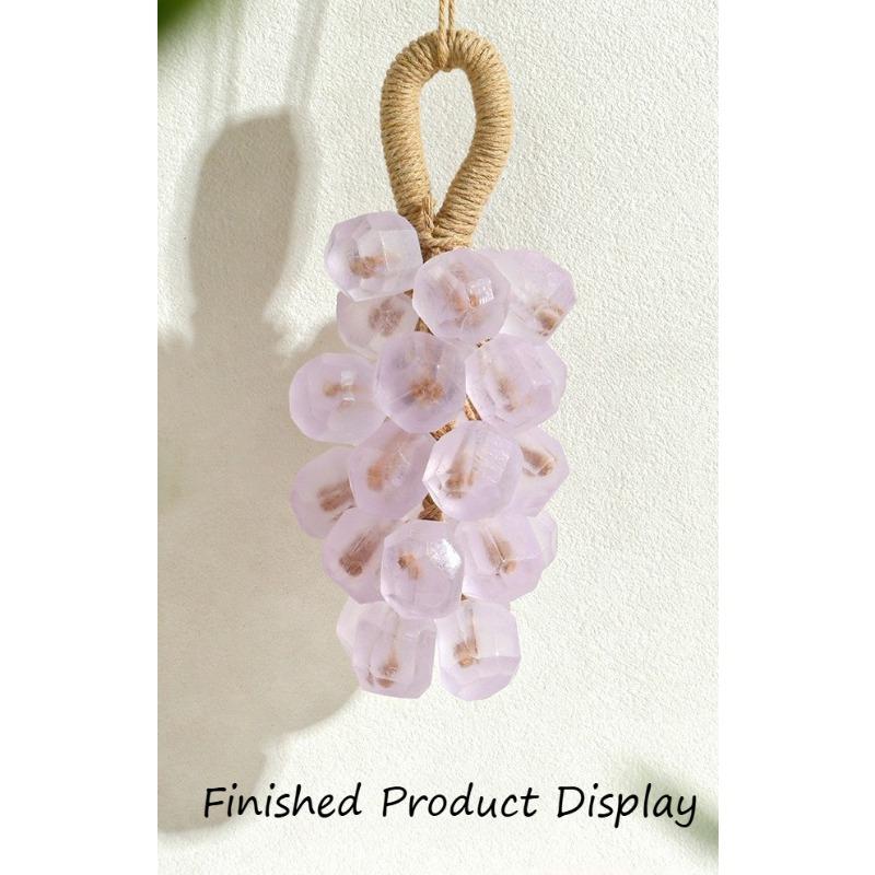 Kit de Fabrication de Savon Raisin DIY - Base de Savon Transparente Cristal, Forme Grappe de Raisin et Parfum Huile Essentielle Set d'Artisanat Décoration d'Intérieur