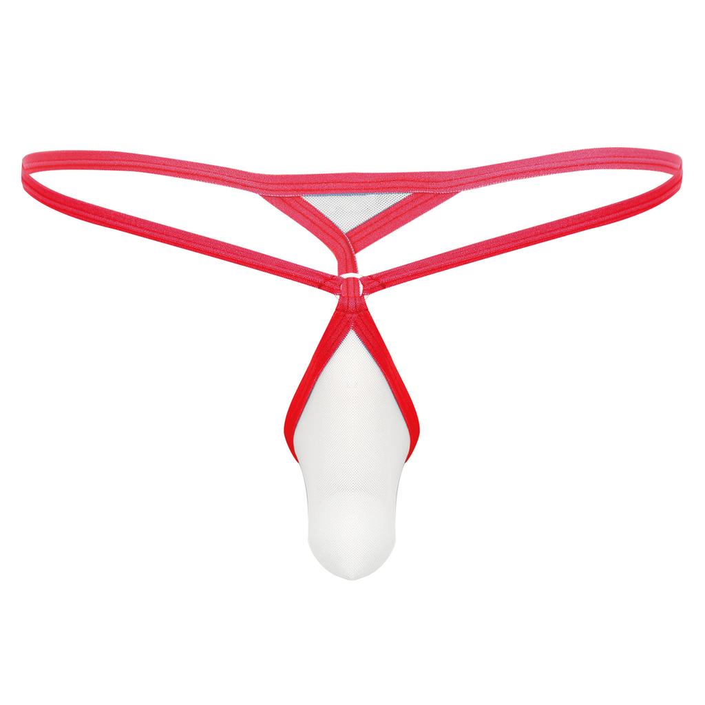 Pánské průsvitné tanga, síťované pouzdro s výčnělkem a T-back, oblečení do nočního klubu