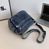 Casual Denim Crossbody Bag Women's Lightweight Commuter Shoulder Bag Fashionable New Style Versatile Korean Design