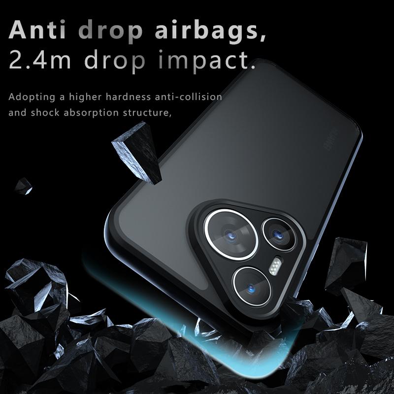 Airbag Super Protection Soft TPU+PC Clear Matte Back Cover For Huawei Pura 70 Ultra Pro Plus Pura70 Pro Ultra Phone Case