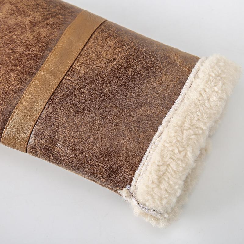 Casual σακάκι πέτο τεχνητή γούνα μονοκόμματο ανδρικό μπουφάν Ευρωπαϊκό και αμερικανικό στυλ μοντέρνο δερμάτινο μπουφάν για άνδρες