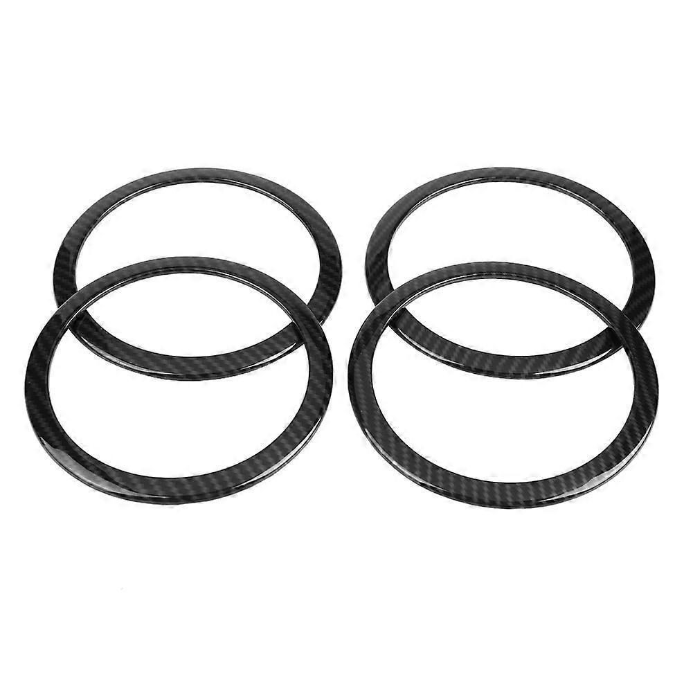 4Pcs Carbon Fiber Style Car Door Speaker Ring Trim Cover for BMW 3 Series F30 GT F34 13-18