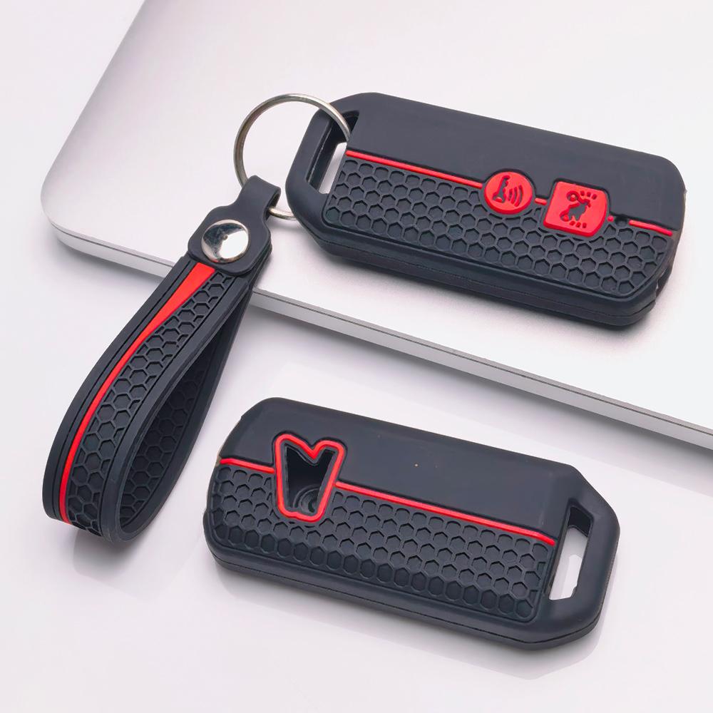 Key Fob Cover for Honda 150 PCX 125 Switch with Keychain Anti-Scratch Guard Shockproof Protection Soft Grip Texture Responsive Button Touch
