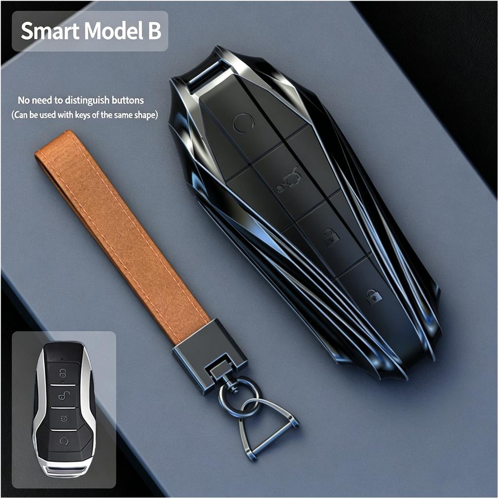 For BYD Dolphin Metal Car Key Case Set Song Plus Han EV Qin DMI Yuan Pro Tang DMP Escort Ship 07 Seal European G Car Accessories
