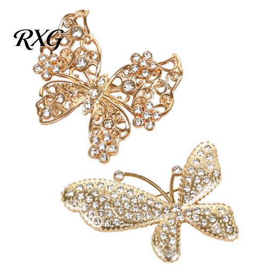 Non-fading Butterfly Brooch Rhinestone for Women, Shape Lapel Pin Clip, Sweater Cardigan Coat Suit Scarf Jewelry Accessories Decorative Accessory