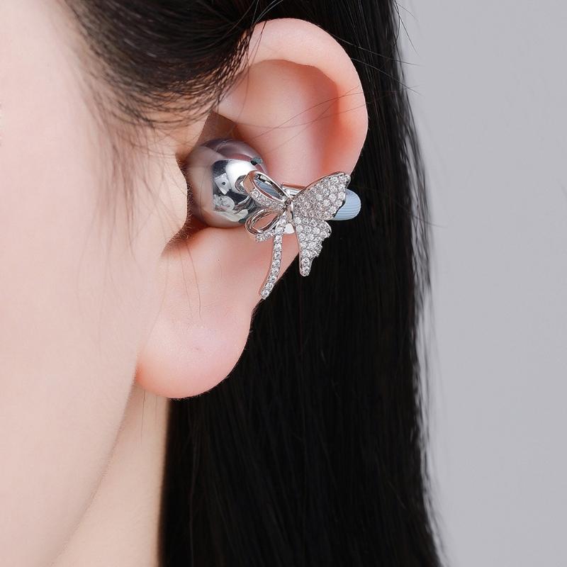Secure Clasp Ear Clips With Butterfly Design For Freeclip 2 Earphones Jewelry Tool Less Installation