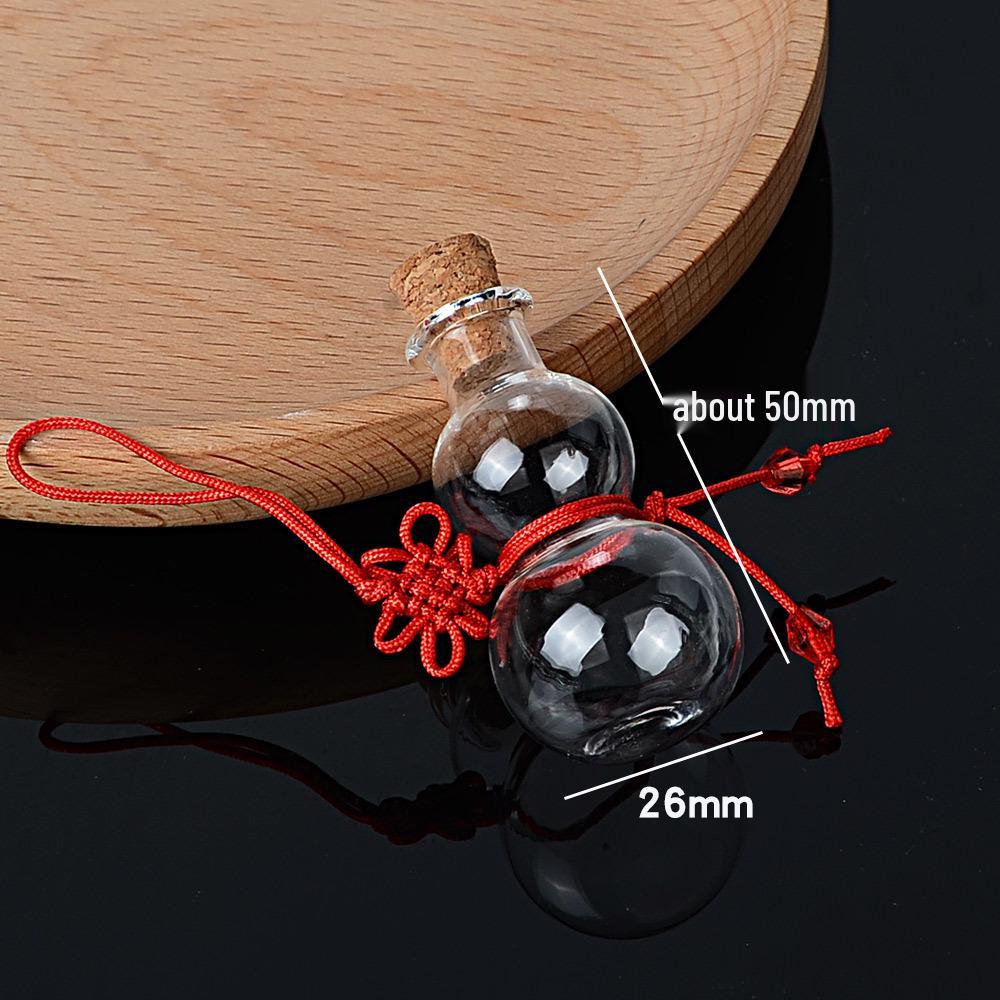 Mini Special-Shaped Glass Wishing Bottle Pendant with Cork for DIY