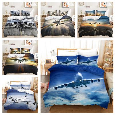 Juego de cama de avión, Fundas nórdicas de transporte, Fundas de almohada 2/3 piezas, Fundas para hombres y niños, Regalos, Fundas para cama King y Queen