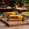 Leichter Maiskolbenhalter Dinosaurier-Gabel, mit langlebigen PLA-Griffen und Edelstahl-Novelty-Gabelstiften, Hitzeschutz-Halter, für BBQ-Picknick-Partys