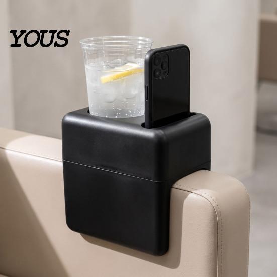 Organizador de Reposabrazos para Silla de Salón con Bandeja, Almacenamiento para Cabello con Soporte para Teléfono/Vaso, Bandeja Lateral de Plástico para Estilista, Mesa de Belleza para Artículos Personales del Cliente Se Adapta