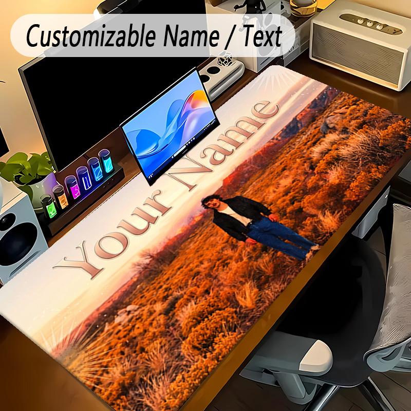 Large Mouse PadBenson Boone Custom Name Text Personalized Desk Mat Non Slip Gaming Pad