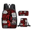 Deadpool 3pcs Student School Bag Backpack Lunch Bags Pencil Case Gifts Kids