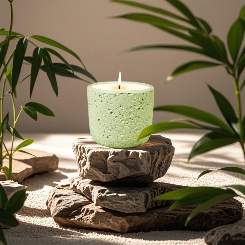 Concrete Candle Cup Silicone Molds for Cement Candle Cup Tealight Holder, Silicone Flowerpots Molds for Home Decoration