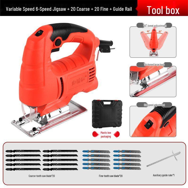 Compact Electric Reciprocating Saw with Jigsaw Conversion Head for Woodworking