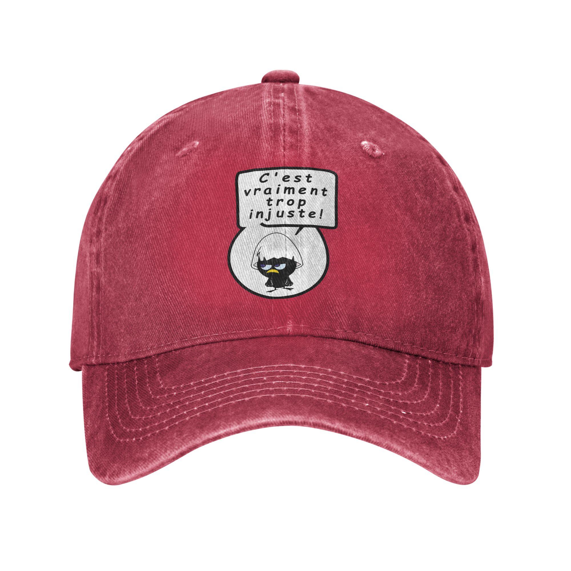 Calimero Cest VraiUnisext Trop Injuste Baseball Cap Vintage Distressed Washed Snapback Cap Outdoor Workouts Gift Hats Cap One Size