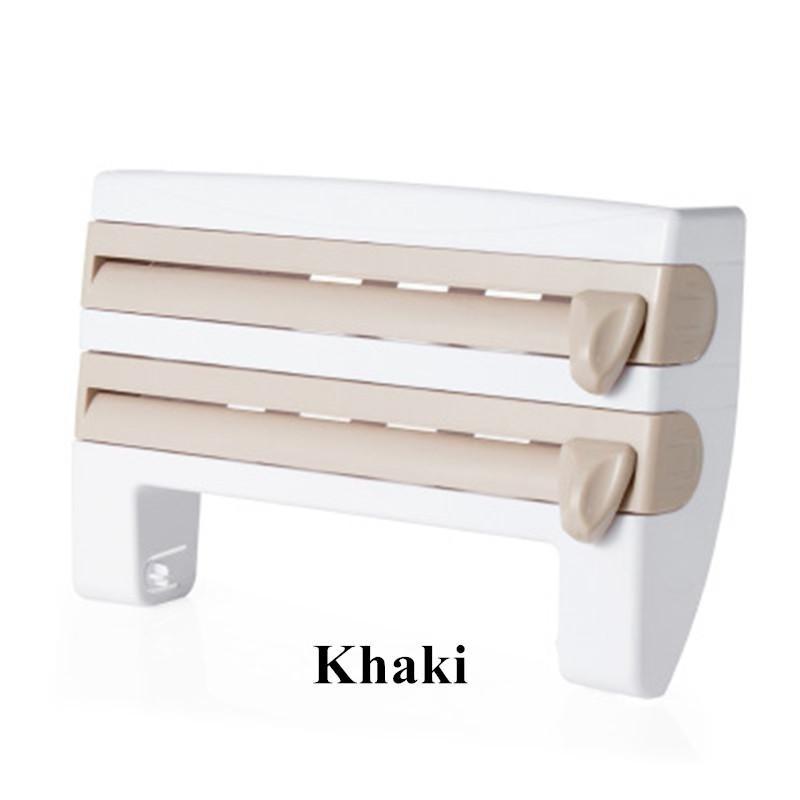 1 шт. кухонная полка для хранения пищевой пленки, держатель для бутылок с приправами и соусами, держатель для бумажных полотенец, кухонный органайзер MYY хаки