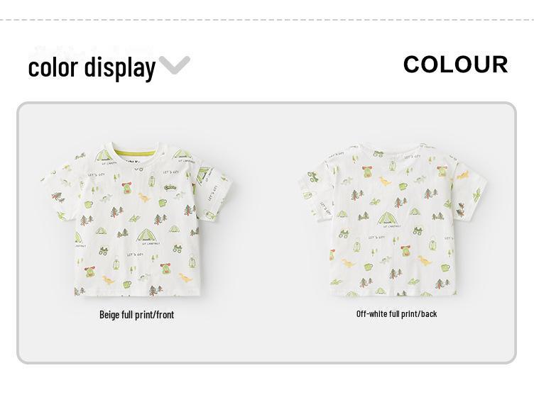 Boys' Cotton Short-Sleeve Summer T-Shirt - Lightweight Children's Top