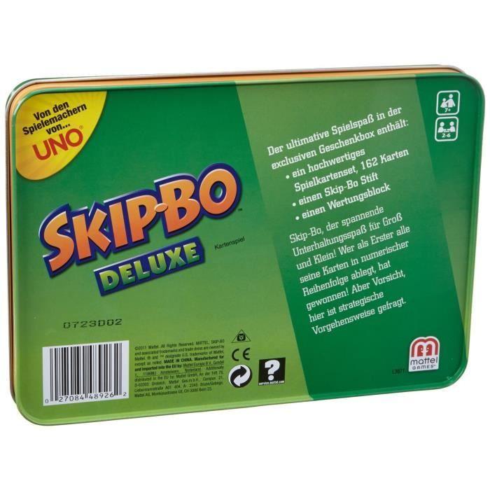 Board Game - Mattel - Skip Bo Deluxe - Mixed - Green - from 7 Years
