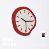 Nordic Creative Red Silent Punch-free Wall Clock Living Room Decoration Clock New Home Soft Decoration