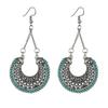 Bohemian Vintage Fashion Rope Wrap Earrings For Women Carved Hollow Geometric Drop Dangle India Earrings Boho Jewelry Wholesale