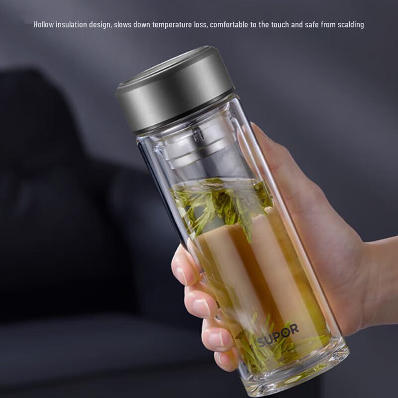 SUPOR Double-Walled Heat-Resistant Glass Mug