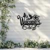 Stainless Steel Welcome Wall Art Floral Hummingbird Decor Outdoor Garden Wedding Gift
