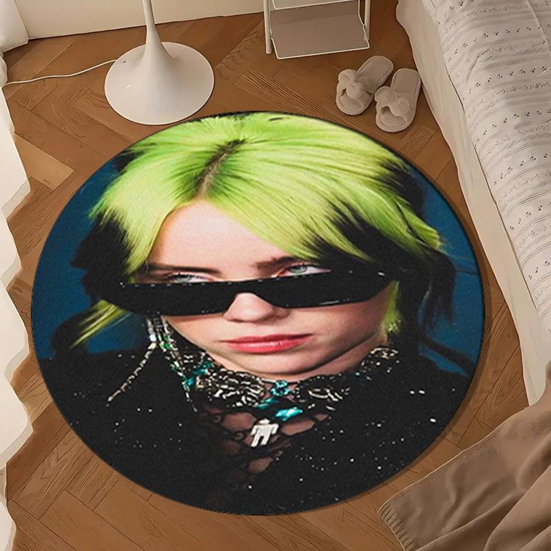 Bi-llie music Artwork Round Rug for Livingroom,Bedroom, Palyroom, Chair Rug, Area rug, Circle Carpet, Large Size Fan Christmas gift