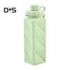 Silicone Foldable Water Bottle 610ml Leakproof Collapsible Water Bottle for Travel Camping Hiking Sports Outdoor BPA Free Portable Reusable Water Cup