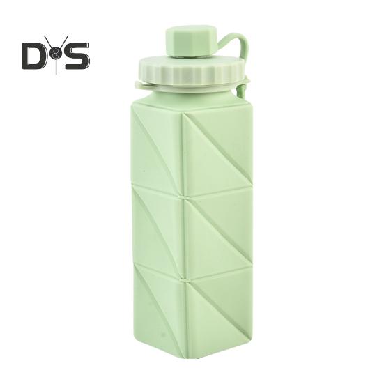 Silicone Foldable Water Bottle 610ml Leakproof Collapsible Water Bottle for Travel Camping Hiking Sports Outdoor BPA Free Portable Reusable Water Cup